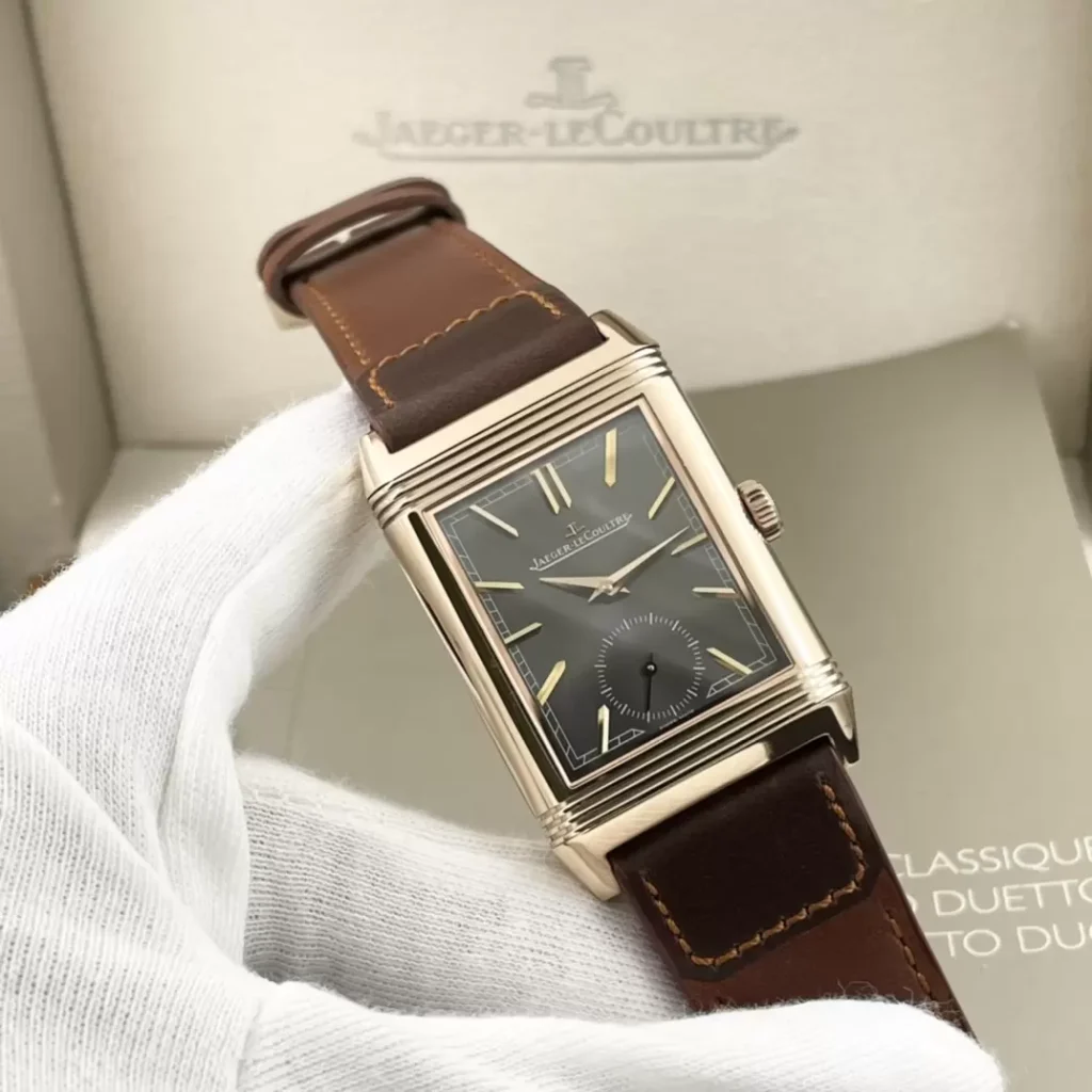 ĐỒNG HỒ JAEGER-LECOULTRE REVERSO 2 MẶT REPLICA MẠ VÀNG HỒNG NHÀ MÁY MG 28MM (1)