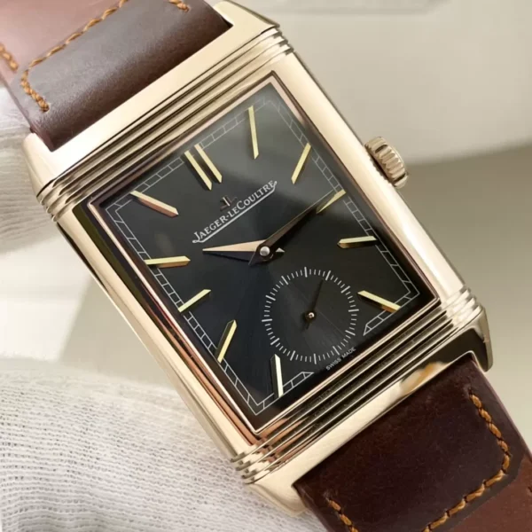 ĐỒNG HỒ JAEGER-LECOULTRE REVERSO 2 MẶT REPLICA MẠ VÀNG HỒNG NHÀ MÁY MG 28MM (1)