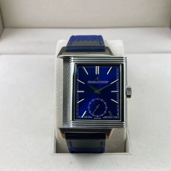 ĐỒNG HỒ JAEGER-LECOULTRE REVERSO MẶT XANH REPLICA 11 DÂY DA 28MM (2)