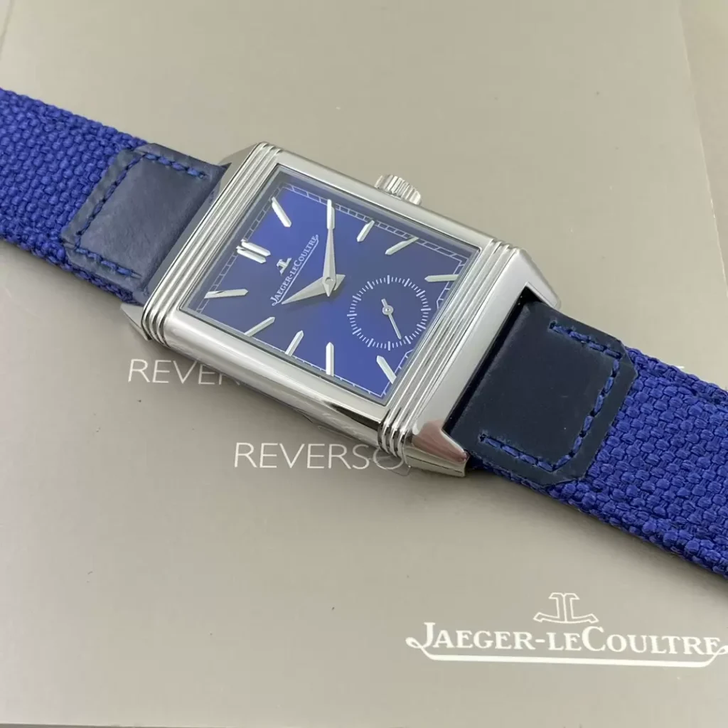 ĐỒNG HỒ JAEGER-LECOULTRE REVERSO MẶT XANH REPLICA 11 DÂY DA 28MM (2)