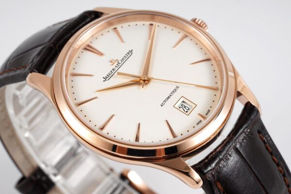 ĐỒNG HỒ JAEGER-LECOULTRE ULTRA THIN MASTER REPLICA MẠ VÀNG HỒNG NHÀ MÁY ZF 40MM (1)