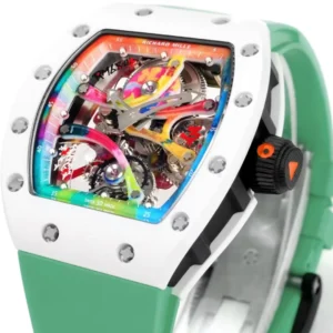 ĐỒNG HỒ RICHARD MILLE REPLICA WATCH RM68-01 CERAMIC DÂY CAO SU XANH NHÀ MÁY RM 45MM