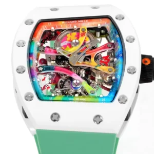 ĐỒNG HỒ RICHARD MILLE REPLICA WATCH RM68-01 CERAMIC DÂY CAO SU XANH NHÀ MÁY RM 45MM