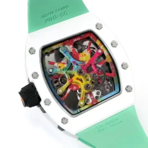 ĐỒNG HỒ RICHARD MILLE REPLICA WATCH RM68-01 CERAMIC DÂY CAO SU XANH NHÀ MÁY RM 45MM