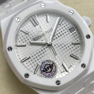 ĐỒNG HỒ AUDEMARS PIGUET ROYAL OAK 15500ST REPLICA GỐM TRẮNG NHÀ MÁY APS 41MM (1)