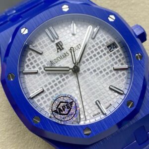 ĐỒNG HỒ AUDEMARS PIGUET ROYAL OAK 15500ST REPLICA GỐM XANH MẶT SỐ TRẮNG APS 41MM (1)