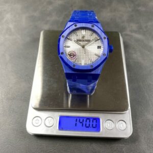 ĐỒNG HỒ AUDEMARS PIGUET ROYAL OAK 15500ST REPLICA GỐM XANH MẶT SỐ TRẮNG APS 41MM (1)
