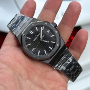 ĐỒNG HỒ AUDEMARS PIGUET ROYAL OAK 15500ST REPLICA VỎ GỐM ĐEN APS 41MM (1)