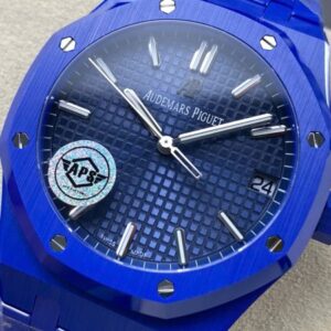 ĐỒNG HỒ AUDEMARS PIGUET ROYAL OAK 15500ST REPLICA VỎ GỐM XANH BLUE APS 41MM (1)
