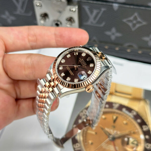 DONG HO ROLEX DATEJUST NU MAT CHOCOLATE COC SO DINH DA NHA MAY THB 31MM 2