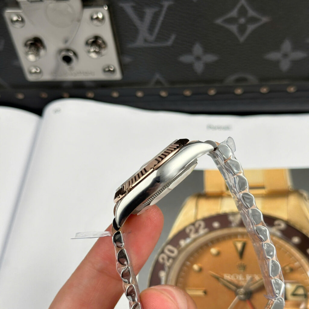 ĐỒNG HỒ ROLEX DATEJUST NỮ MẶT CHOCOLATE CỌC SỐ ĐÍNH ĐÁ NHÀ MÁY THB 31MM (1)