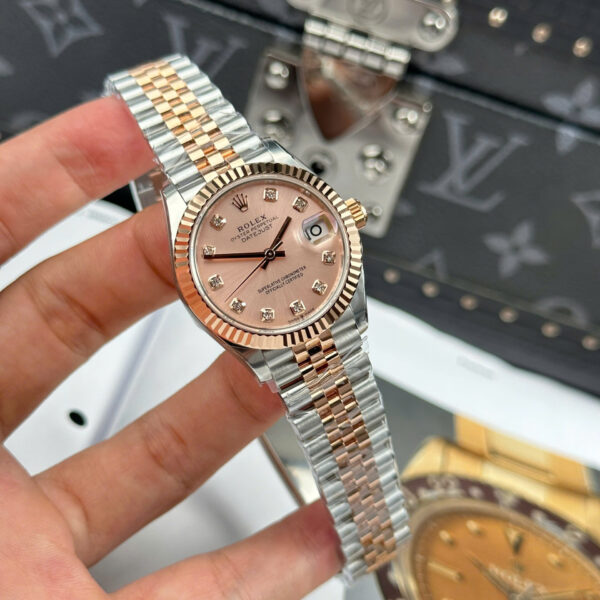 ĐỒNG HỒ ROLEX DATEJUST NỮ REPLICA DEMI VÀNG HỒNG NHÀ MÁY THB 31MM (1)