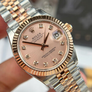 ĐỒNG HỒ ROLEX DATEJUST NỮ REPLICA DEMI VÀNG HỒNG NHÀ MÁY THB 31MM (1)