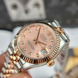 ĐỒNG HỒ ROLEX DATEJUST NỮ REPLICA DEMI VÀNG HỒNG NHÀ MÁY THB 31MM (1)