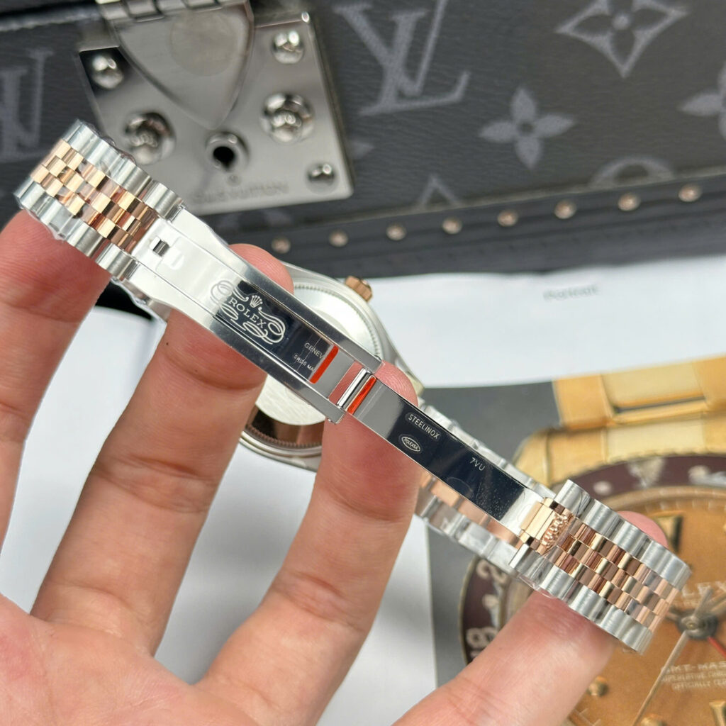 ĐỒNG HỒ ROLEX DATEJUST NỮ REPLICA DEMI VÀNG HỒNG NHÀ MÁY THB 31MM (1)