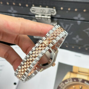 DONG HO ROLEX DATEJUST NU REPLICA MAT HONG VIEN DINH DA NHA MAY THB 31MM 7