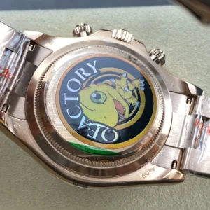 ĐỒNG HỒ ROLEX DAYTONA MẶT SỐ NÂU REPLICA DÂY ĐEO THÉP NHÀ MÁY Q 40MM (1)