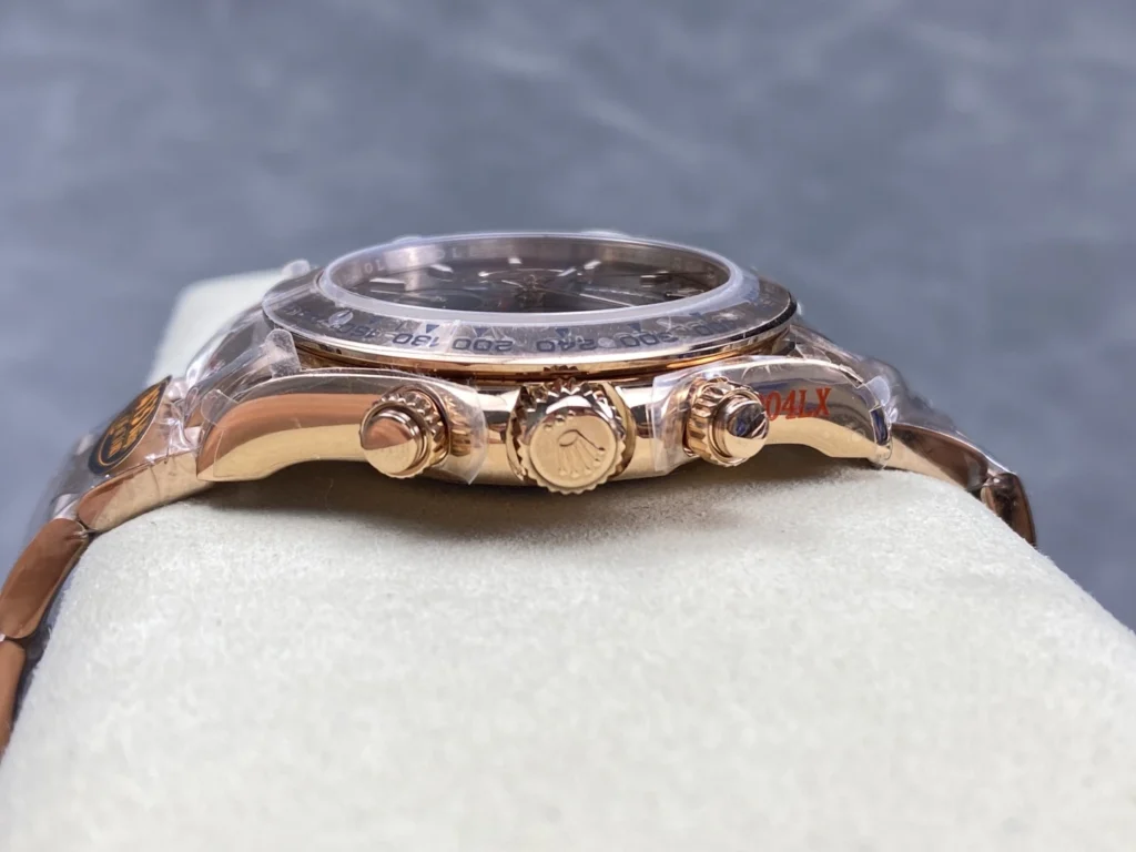ĐỒNG HỒ ROLEX DAYTONA MẶT SỐ NÂU REPLICA DÂY ĐEO THÉP NHÀ MÁY Q 40MM (1)