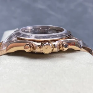 ĐỒNG HỒ ROLEX DAYTONA MẶT SỐ NÂU REPLICA DÂY ĐEO THÉP NHÀ MÁY Q 40MM (1)
