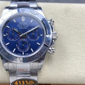 ĐỒNG HỒ ROLEX DAYTONA REPLICA MẶT SỐ MÀU XANH DƯƠNG NHÀ MÁY Q 40MM (1)