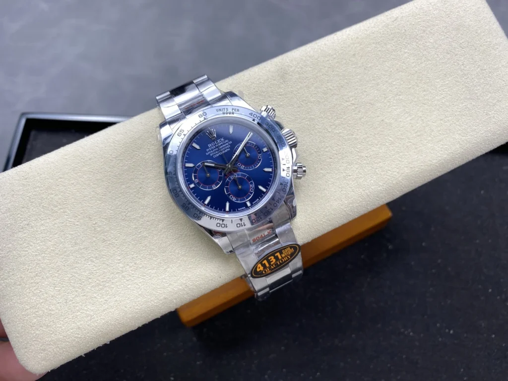 ĐỒNG HỒ ROLEX DAYTONA REPLICA MẶT SỐ MÀU XANH DƯƠNG NHÀ MÁY Q 40MM (1)