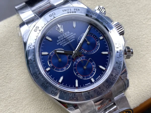 ĐỒNG HỒ ROLEX DAYTONA REPLICA MẶT SỐ MÀU XANH DƯƠNG NHÀ MÁY Q 40MM (1)