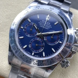 ĐỒNG HỒ ROLEX DAYTONA REPLICA MẶT SỐ MÀU XANH DƯƠNG NHÀ MÁY Q 40MM (1)