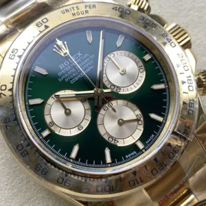 ĐỒNG HỒ ROLEX DAYTONA REPLICA MẶT SỐ MÀU XANH LÁ NHÀ MÁY Q 40MM (1)