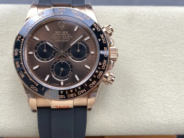 ĐỒNG HỒ ROLEX DAYTONA ROSE GOLD REPLICA MẶT SỐ NÂU NHÀ MÁY Q 40MM (1)