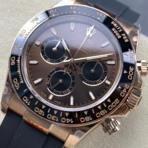 ĐỒNG HỒ ROLEX DAYTONA ROSE GOLD REPLICA MẶT SỐ NÂU NHÀ MÁY Q 40MM (1)
