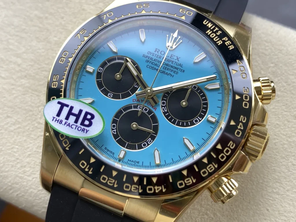 DONG HO ROLEX DAYTONA YELLOW GOLD REPLICA MAT SO TIFFANY NHA MAY THB 40MM 9