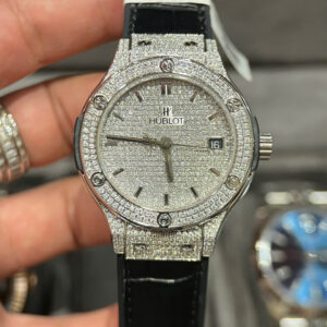 Đồng Hồ Hublot Classic Fusion Diamonds Pavé Đính Kim Cương Moissanite Hong Kong 38mm (5)