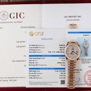 ĐỒNG HỒ ROLEX DAY-DATE BỌC VÀNG 18K CHẾ TÁC MẶT SỐ MOISSANITE 40MM (1)
