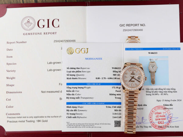 ĐỒNG HỒ ROLEX DAY-DATE BỌC VÀNG 18K CHẾ TÁC MẶT SỐ MOISSANITE 40MM (1)