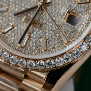 ĐỒNG HỒ ROLEX DAY-DATE BỌC VÀNG 18K CHẾ TÁC MẶT SỐ MOISSANITE 40MM (1)
