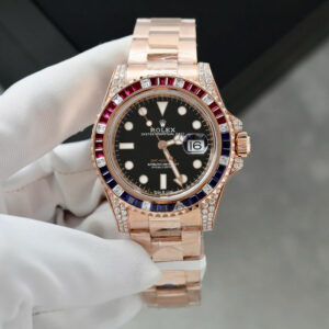 ĐỒNG HỒ ROLEX GMT-MASTER II 126755 SARU BỌC VÀNG ĐỘ KIM CƯƠNG MOISSANITE 41MM (1)