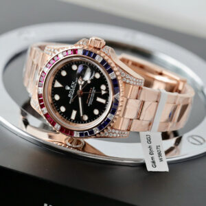 ĐỒNG HỒ ROLEX GMT-MASTER II 126755 SARU BỌC VÀNG ĐỘ KIM CƯƠNG MOISSANITE 41MM (1)