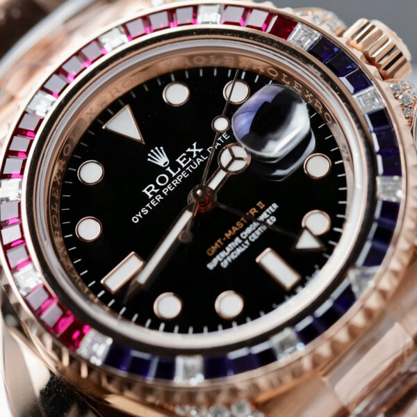 ĐỒNG HỒ ROLEX GMT-MASTER II 126755 SARU BỌC VÀNG ĐỘ KIM CƯƠNG MOISSANITE 41MM (1)