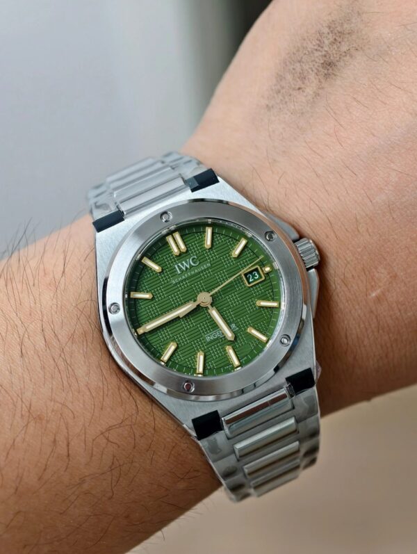 Dong Ho IWC Schaffhausen Ingenieur Rep 11 Cao Cap Mat xanh La Xuong V7 40mm 8