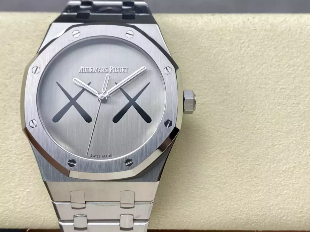 DONG HO AUDEMARS PIGUET ROYAL OAK 15400ST KAWS CHE TAC CAO CAP THEP KHONG GI APS FACTORY 41MM 1