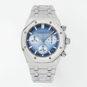DONG HO AUDEMARS PIGUET ROYAL OAK 26240 REP FROSTED MAT SO MAU XANH APS FACTORY 41MM 2