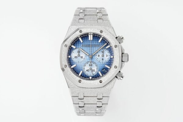 DONG HO AUDEMARS PIGUET ROYAL OAK 26240 REP FROSTED MAT SO MAU XANH APS FACTORY 41MM 2