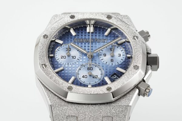 DONG HO AUDEMARS PIGUET ROYAL OAK 26240 REP FROSTED MAT SO MAU XANH APS FACTORY 41MM 9