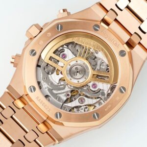 DONG HO AUDEMARS PIGUET ROYAL OAK CHRONOGRAPH 26240 CHE TAC FROSTED ROSE GOLD MAT XANH DEN APS FACTORY 41MM 2