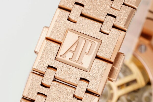 DONG HO AUDEMARS PIGUET ROYAL OAK CHRONOGRAPH 26240 CHE TAC FROSTED ROSE GOLD MAT XANH DEN APS FACTORY 41MM 3