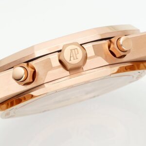 DONG HO AUDEMARS PIGUET ROYAL OAK CHRONOGRAPH 26240 CHE TAC FROSTED ROSE GOLD MAT XANH DEN APS FACTORY 41MM 4