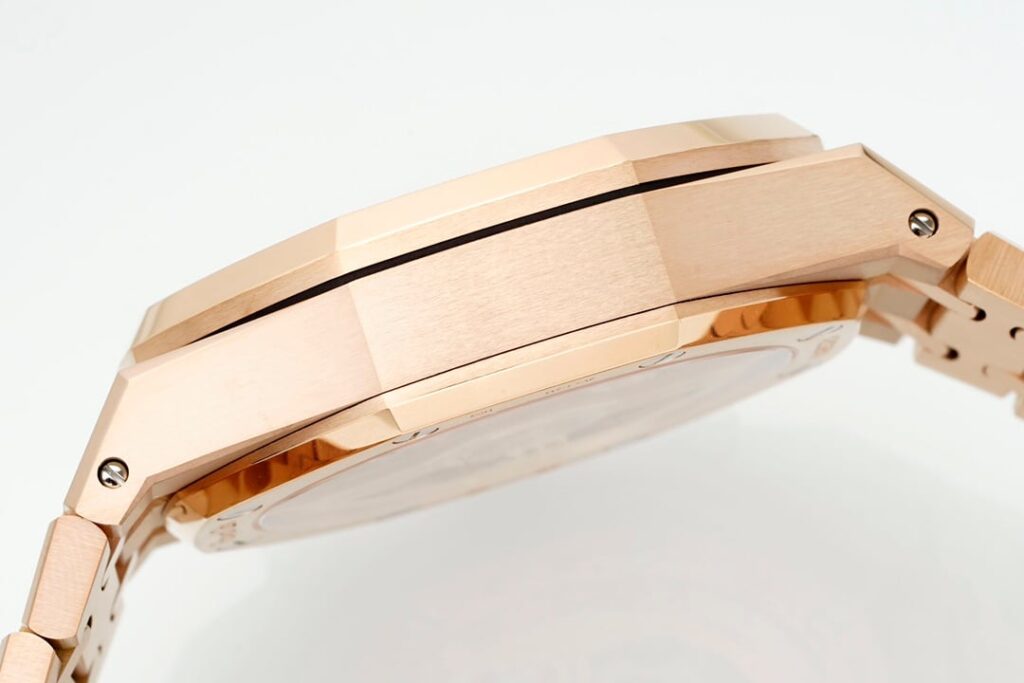 DONG HO AUDEMARS PIGUET ROYAL OAK CHRONOGRAPH 26240 CHE TAC FROSTED ROSE GOLD MAT XANH DEN APS FACTORY 41MM 5
