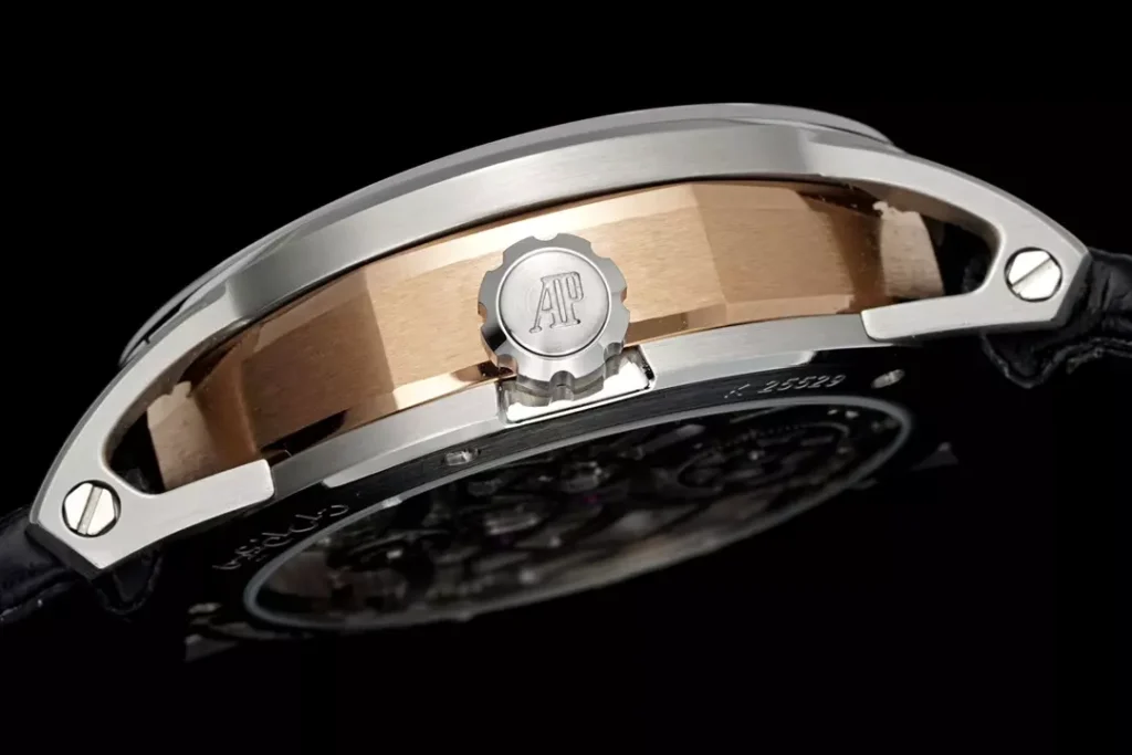 DONG HO AUDEMARS PIGUET TOURBILLON 26600CR CHE TAC CAO CAP OPENWORKED DAY DA DEN 41MM 4