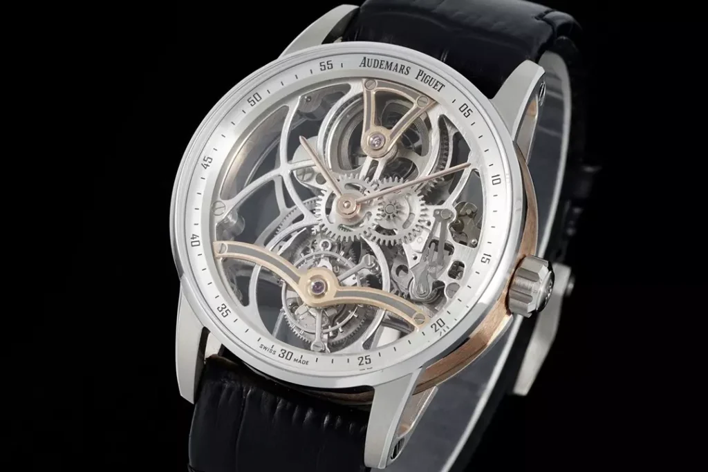 DONG HO AUDEMARS PIGUET TOURBILLON 26600CR CHE TAC CAO CAP OPENWORKED DAY DA DEN 41MM 8