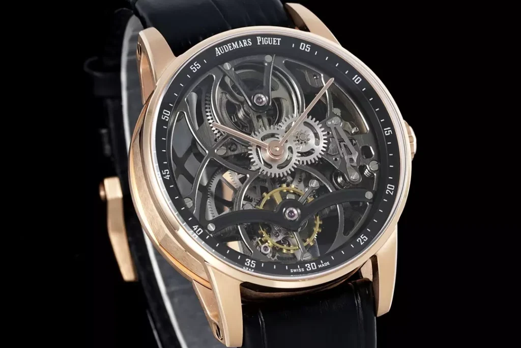 DONG HO AUDEMARS PIGUET TOURBILLON 26600CR CHE TAC OPENWORKED VO MA VANG HONG 41MM 1